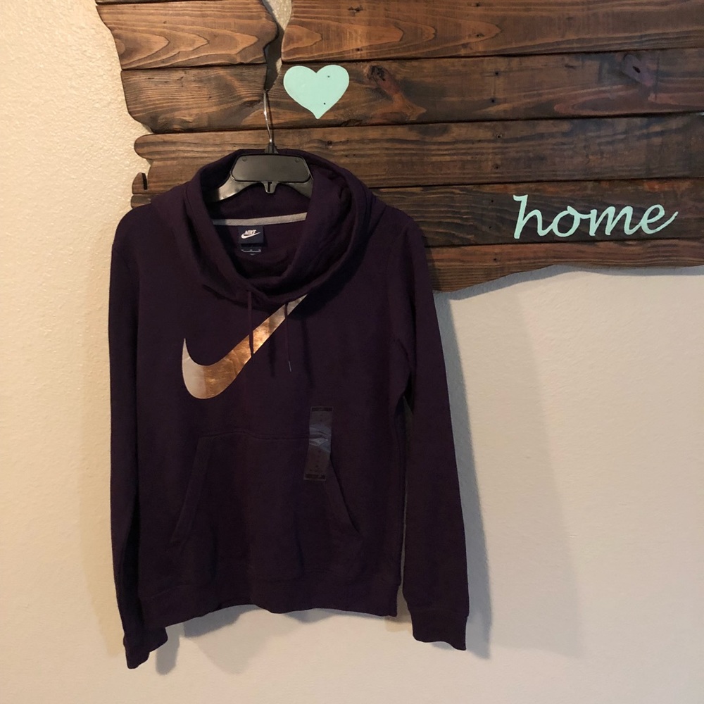 Purple/Rose Gold Nike Sweatshirt